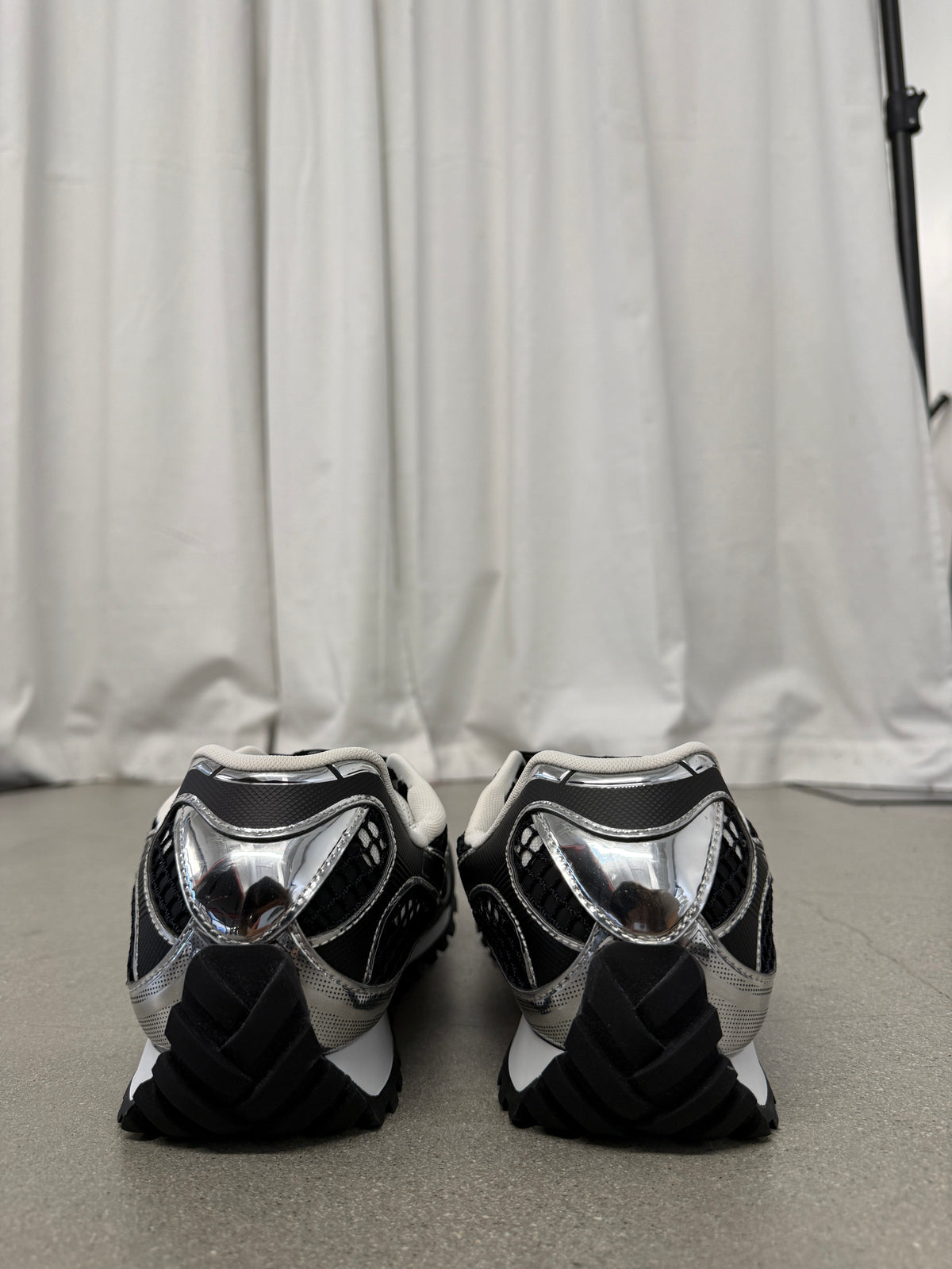 Bottega Veneta Black Silver Orbit Sneaker