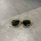 Chrome Hearts Dick Fitzener sunglasses front view with clear champagne frame and dark green lenses