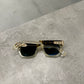 Chrome Hearts Dick Fitzener sunglasses folded showing tortoise temples and engraved silver hinges