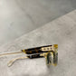 Chrome Hearts Dick Fitzener sunglasses side profile with tortoise temple cross-engraved silver plate