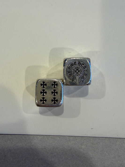 Chrome Hearts Medium Silver Dice Set