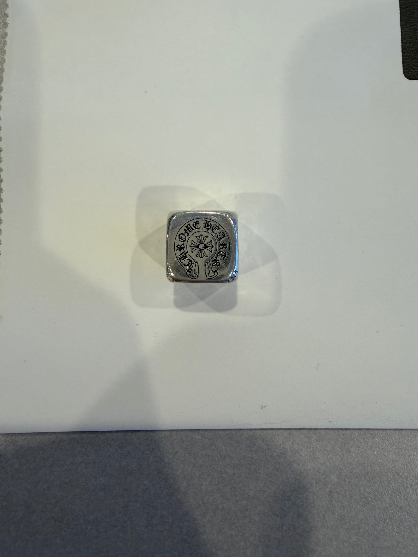 Chrome Hearts Medium Silver Dice Single