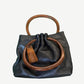Chanel Black Quilted Lambskin Wood Handle Bag