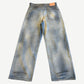 Acne Studios 1981M Distressed Light Wash Blue Jeans