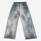 Acne Studios 1981M Distressed Light Wash Blue Jeans