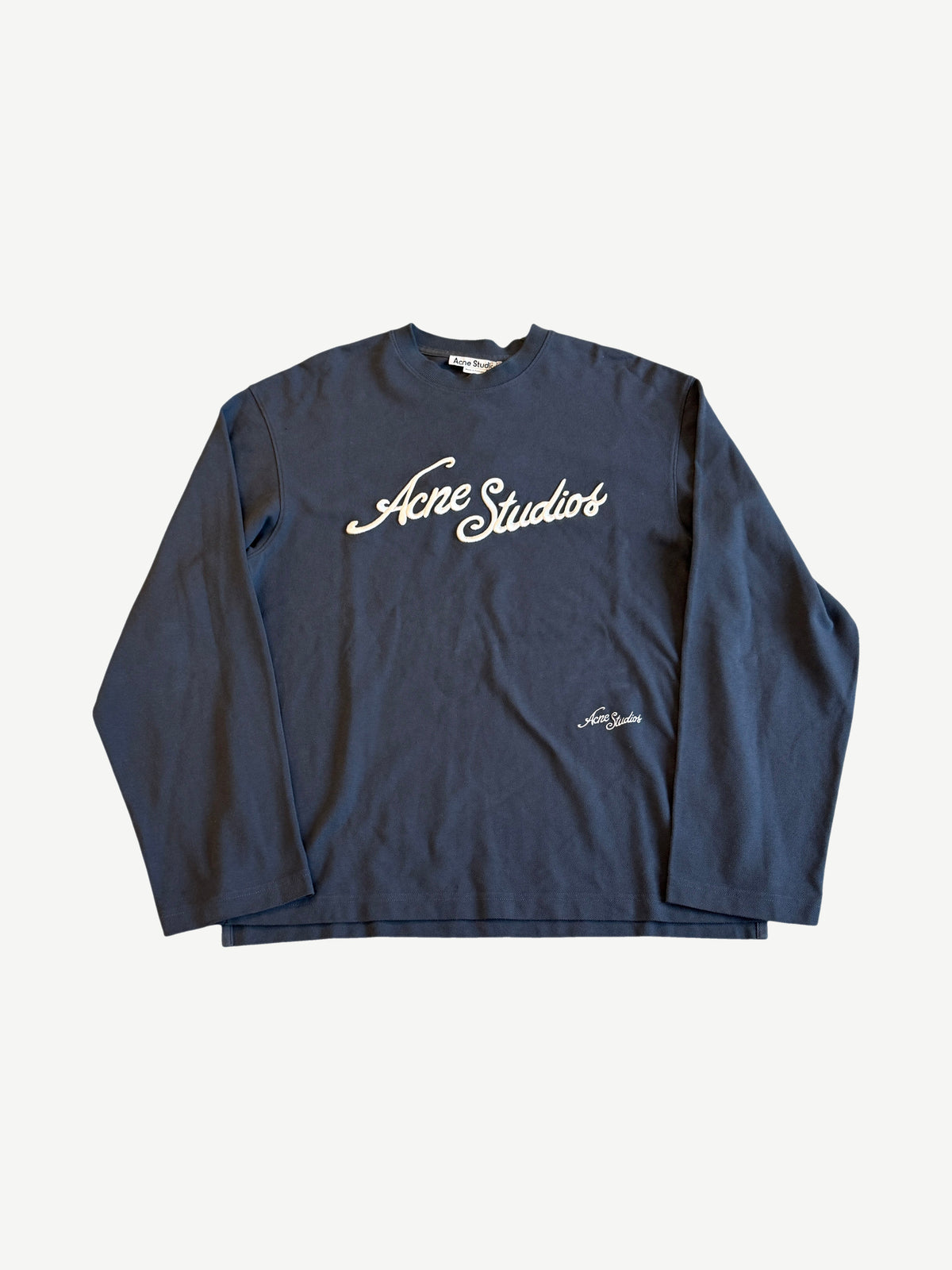 Acne Studios Dark Grey Logo Embroidered Longsleeve
