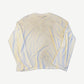Reverse of Acne Studios dusty white logo longsleeve showing crew neckline and clean back panel in cotton.