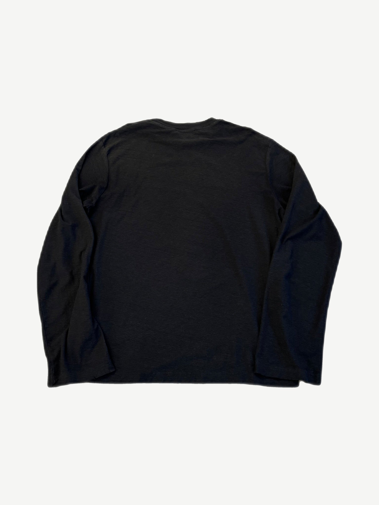 Acne Studios faded black longsleeve back view showing washed lightweight cotton jersey.