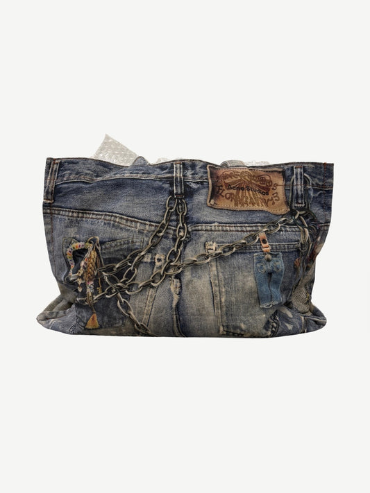 Acne Studios Trompe L'oeil Keychains Tote Bag
