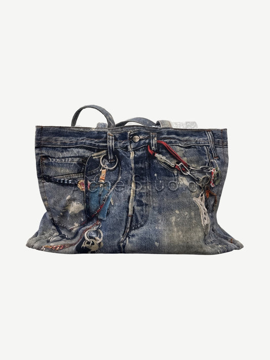 Acne Studios Trompe L'oeil Keychains Tote Bag