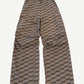 Back view of Balenciaga brown BB monogram cargo pants with wide leg silhouette and side leg cargo pockets.