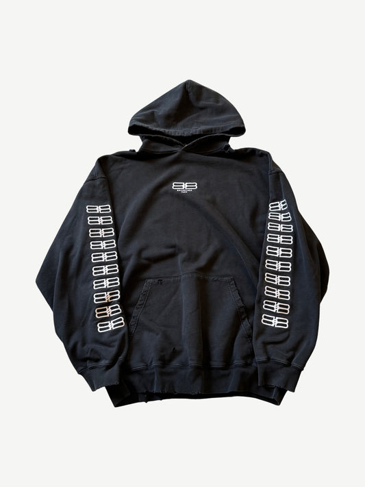 Balenciaga Black BB Paris Icon Hoodie