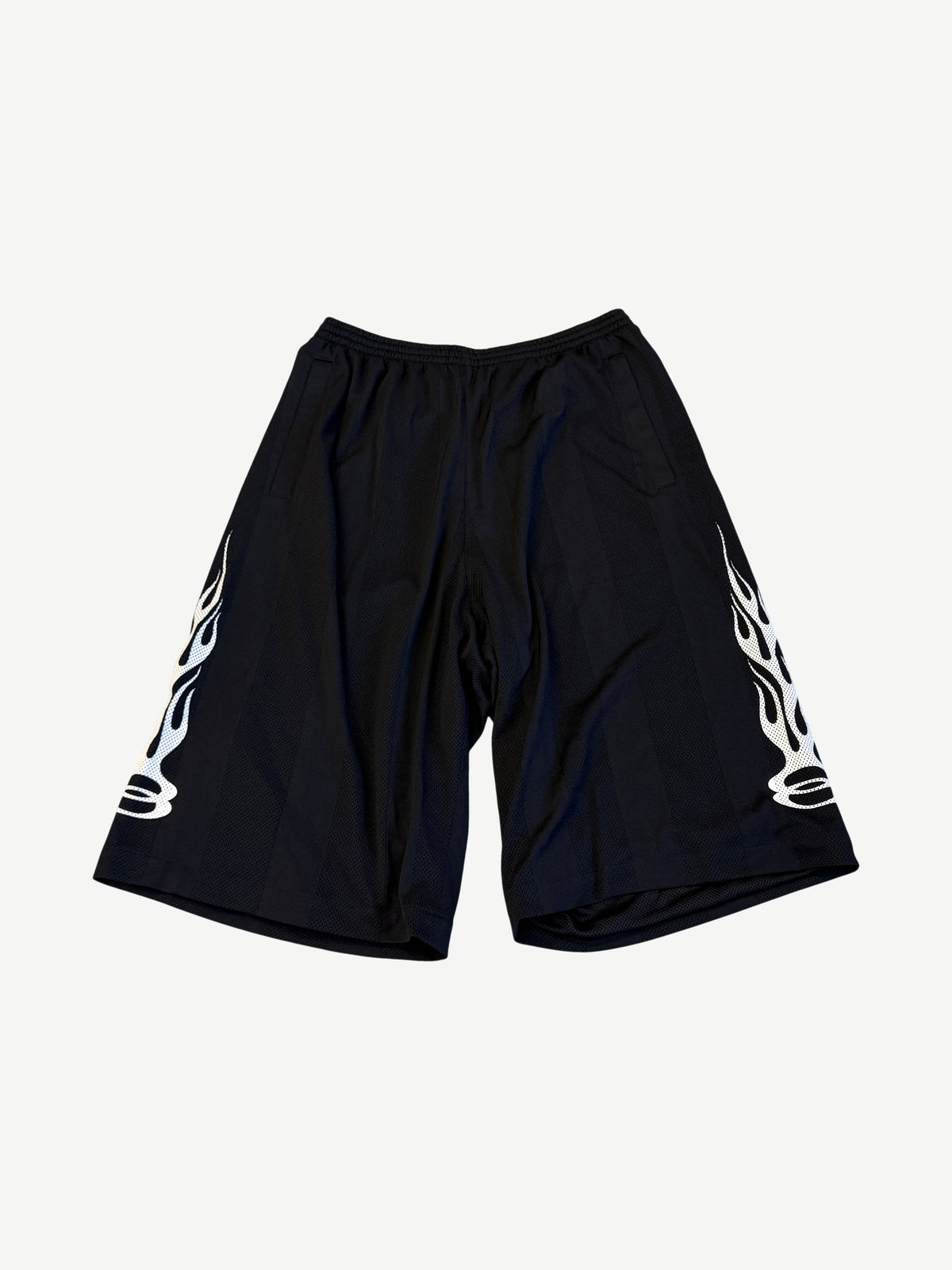 Balenciaga Black Burning Unity Mesh Shorts