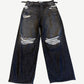 Balenciaga Black Destroyed Baggy Skater Jeans