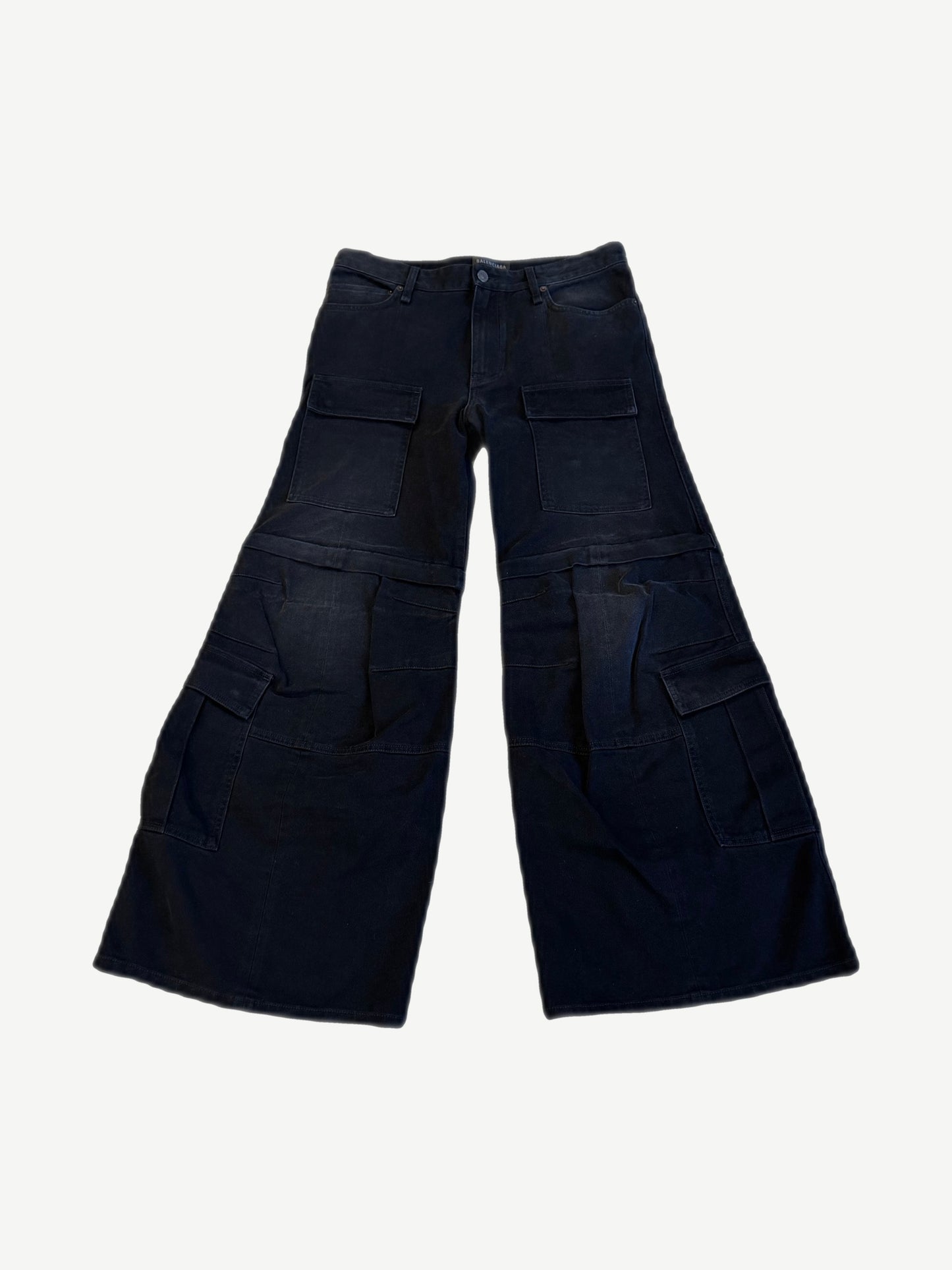 Balenciaga Black Flared Cargo Pants