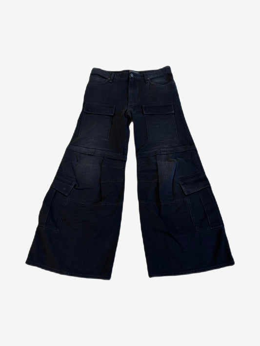 Balenciaga Black Flared Cargo Pants
