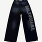 Balenciaga Black Outline Logo Denim