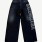 Balenciaga Black Outline Logo Denim