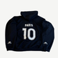 Balenciaga black Paris Soccer zip-up hoodie back with Paris 10 jersey-style numerical print