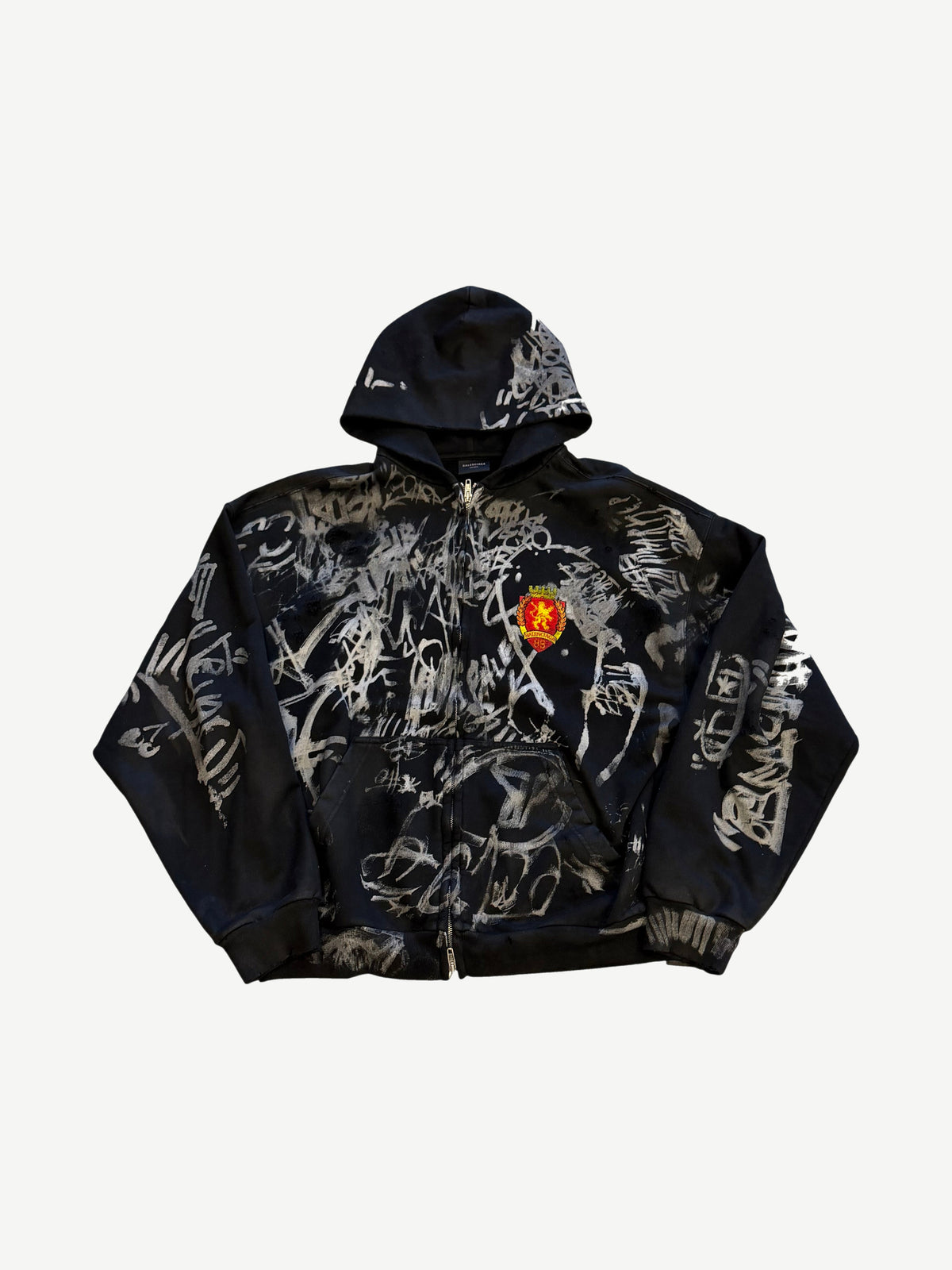 Balenciaga Black Skater Graffiti Zipup