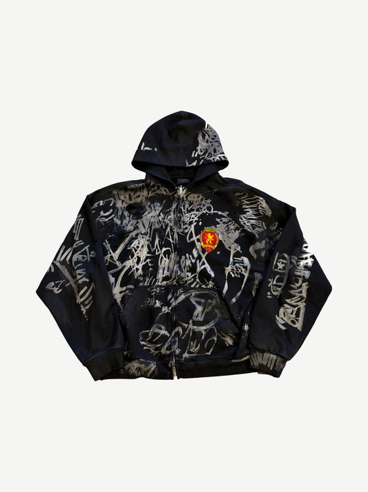 Balenciaga Black Skater Graffiti Zipup