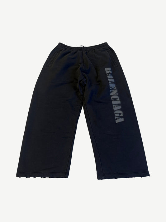Balenciaga Black Stencil Logo Sweatpants