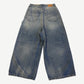 Balenciaga Blue Low Crotch Baggy Denim