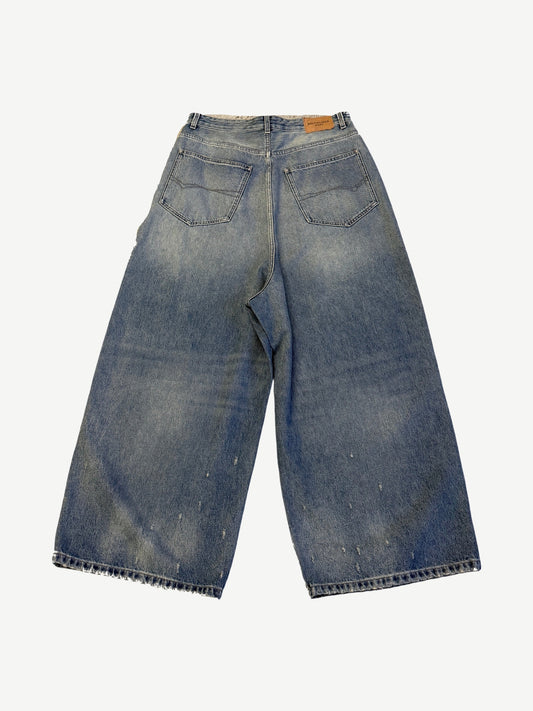 Balenciaga Blue Low Crotch Baggy Denim