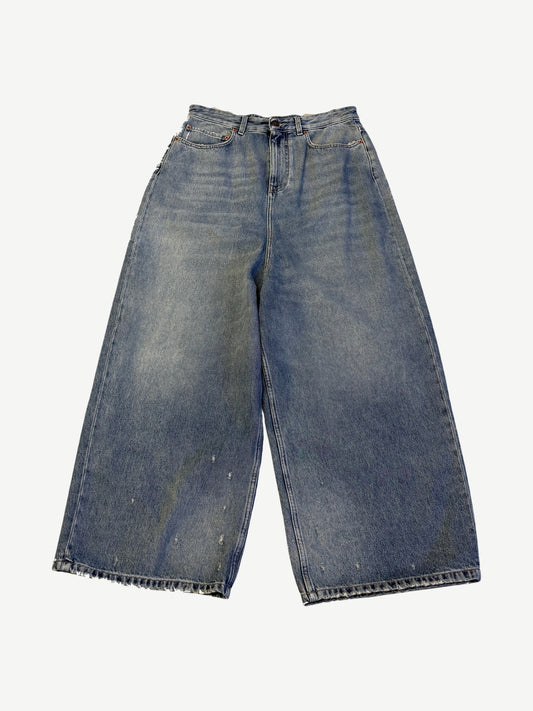Balenciaga Blue Low Crotch Baggy Denim