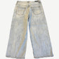 Balenciaga Blue Mid Rise Wide Leg Jeans