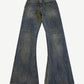 Balenciaga Blue Washed Flared Bootcut Jeans
