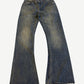 Balenciaga Blue Washed Flared Bootcut Jeans