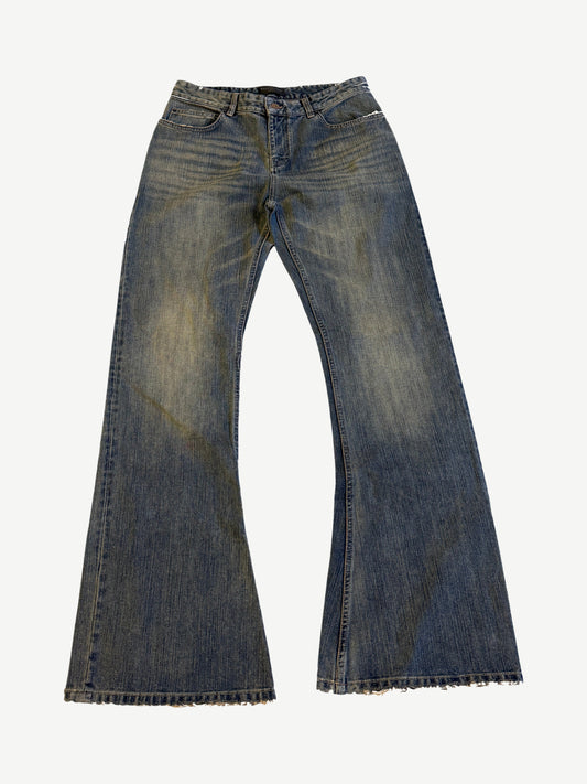 Balenciaga Blue Washed Flared Bootcut Jeans