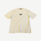Balenciaga Cream BB Logo Print Tee