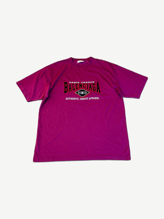 Balenciaga Fuchsia Jersey Apparel Tee