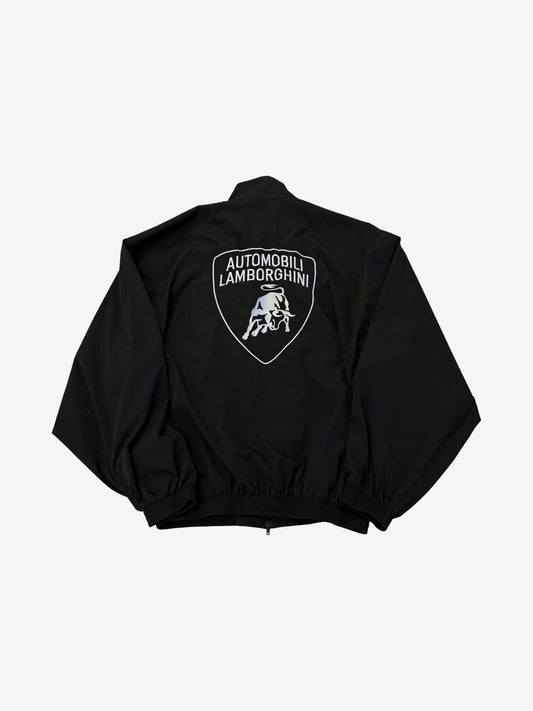 Balenciaga Lamborghini Black White Logo Track Jacket