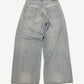 Balenciaga Light Blue Casual Faded Wide Leg Jeans