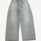 Balenciaga Light Blue Casual Faded Wide Leg Jeans