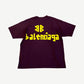 Balenciaga Maroon Tape Tee