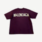 Balenciaga Maroon Tape Tee