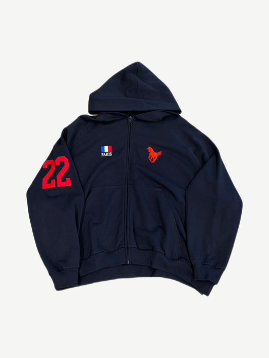 Balenciaga Navy Polo Zipup
