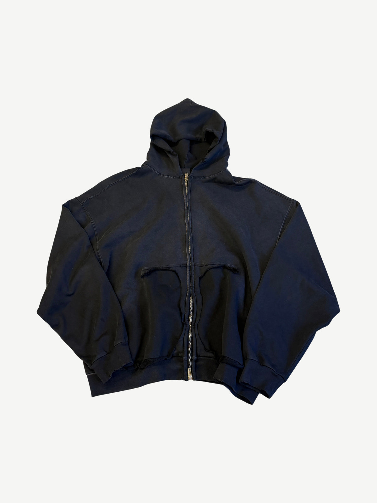 Balenciaga Navy Tape Logo Zipup