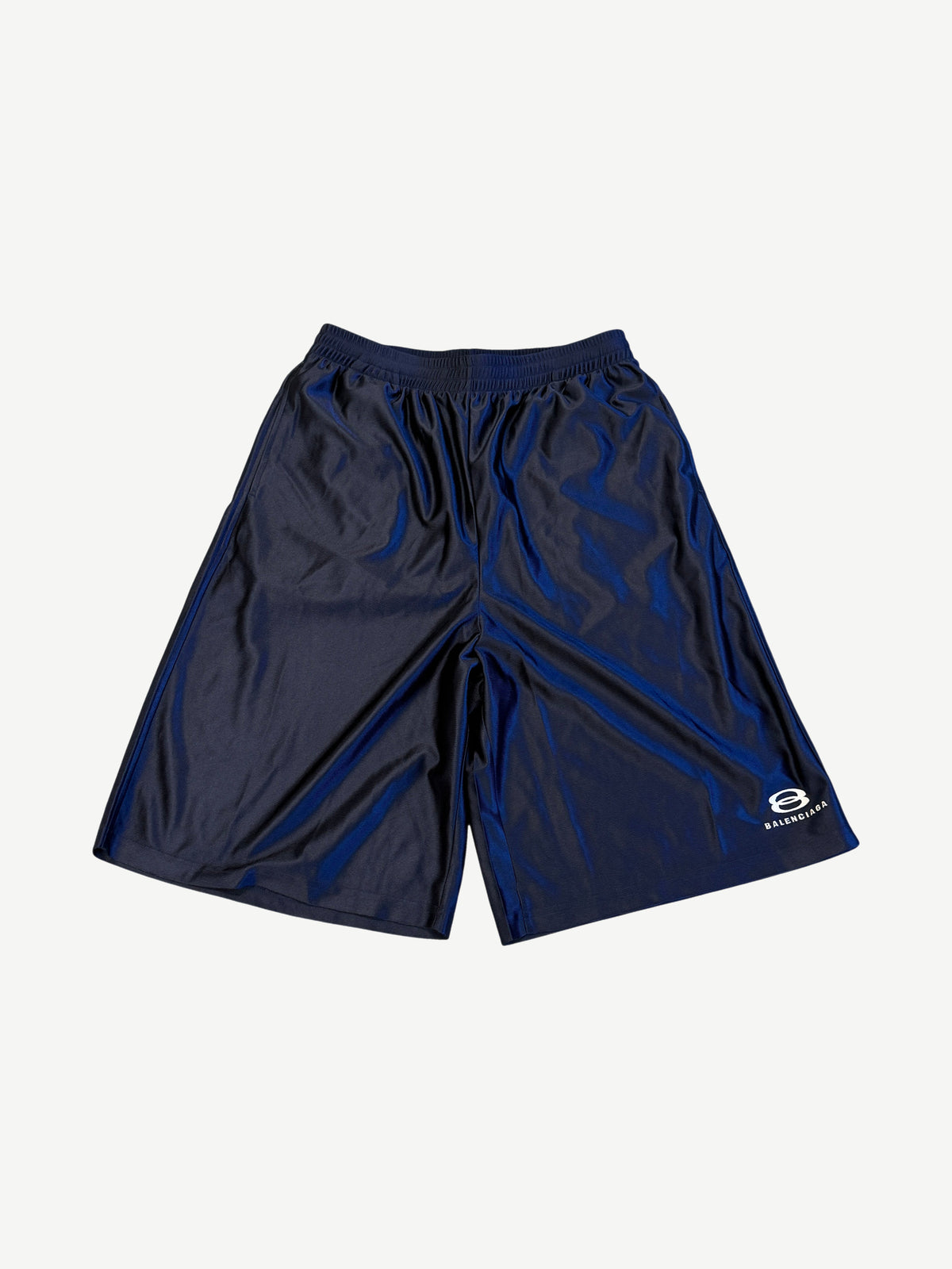 Balenciaga Navy Unity Baggy Basketball Shorts