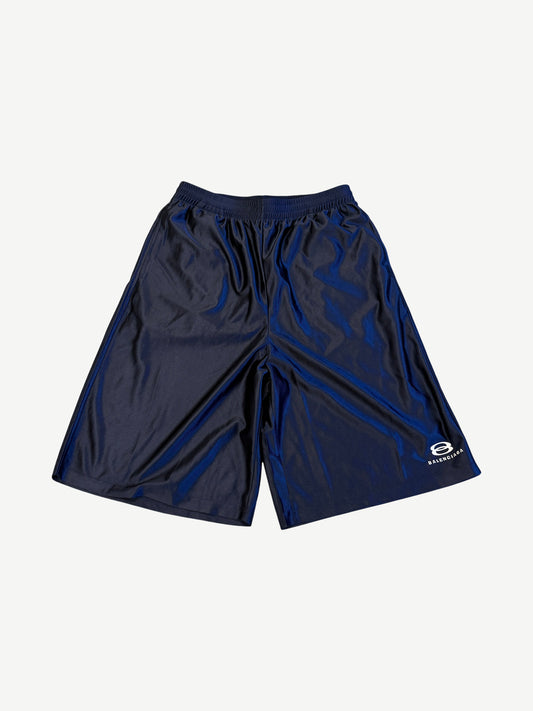 Balenciaga Navy Unity Baggy Basketball Shorts