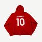 Balenciaga Red Aoyama Soccer Logo Zipup