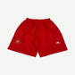 Balenciaga Red Soccer Crest Shorts