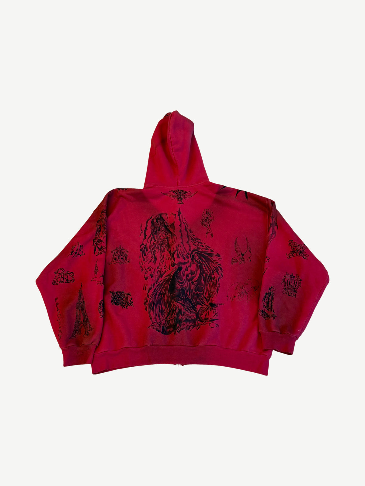 Balenciaga Red Tattoo Zipup
