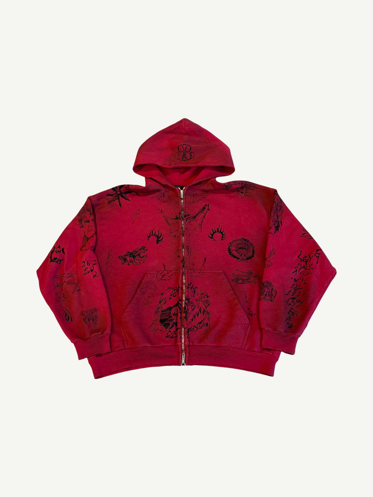 Balenciaga Red Tattoo Zipup