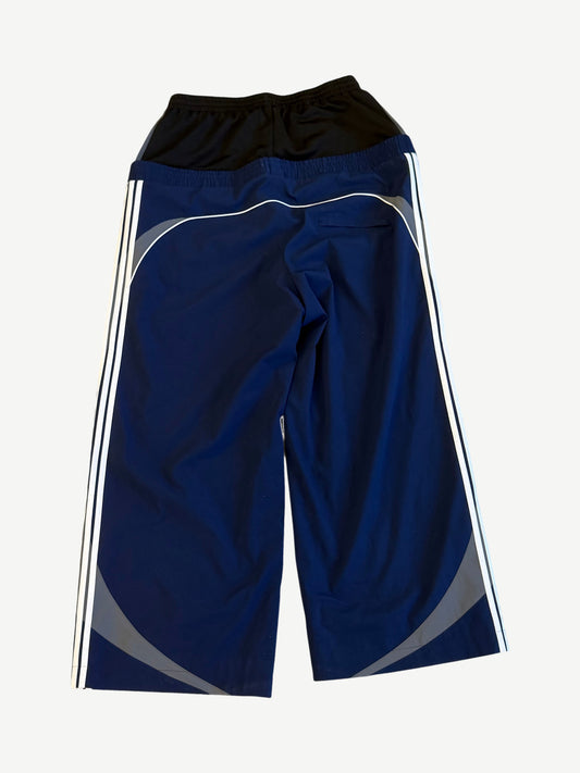 Balenciaga Runway Navy Double Waisted Tracksuit Pants