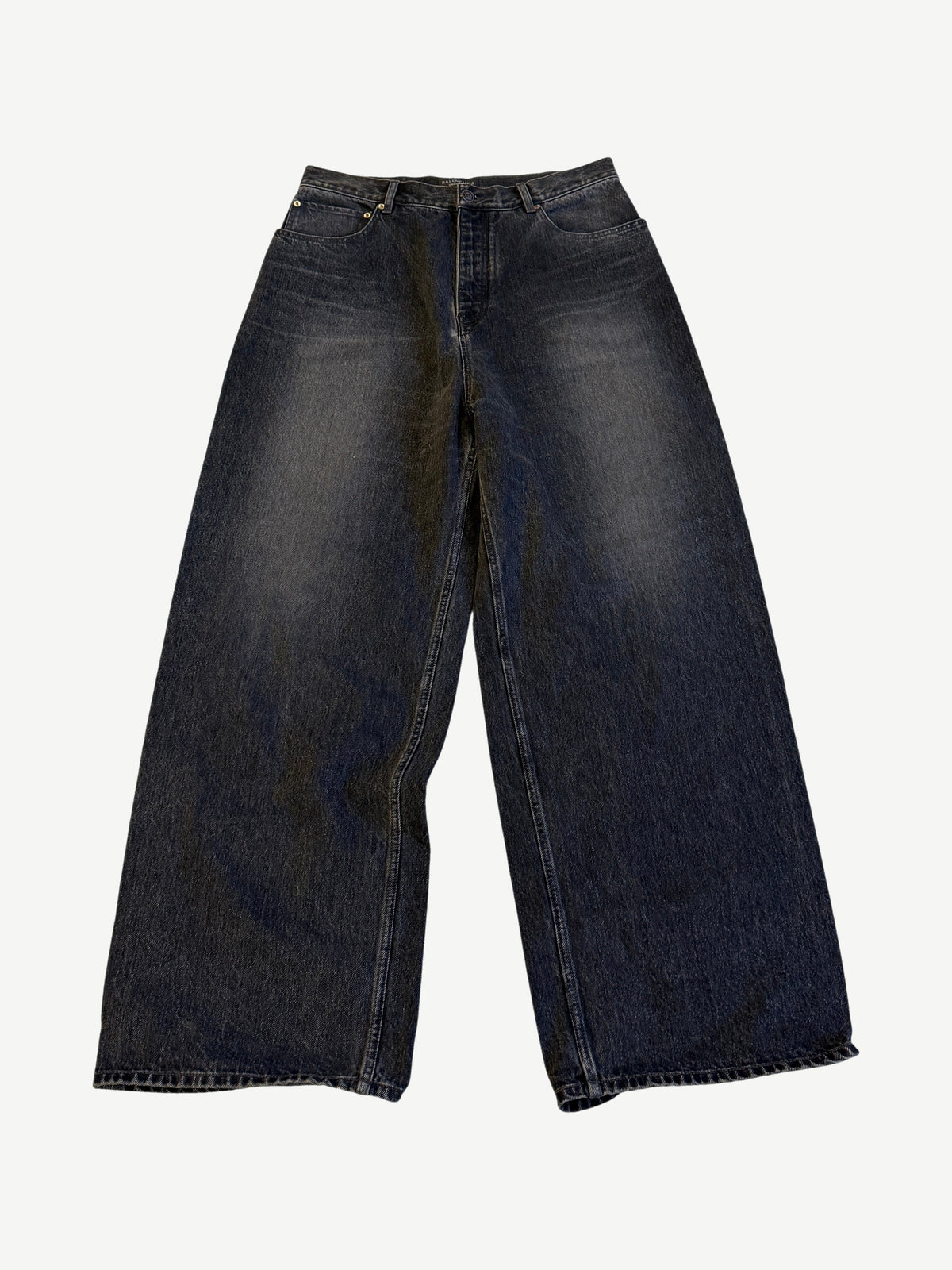 Balenciaga Washed Black Baggy Jeans